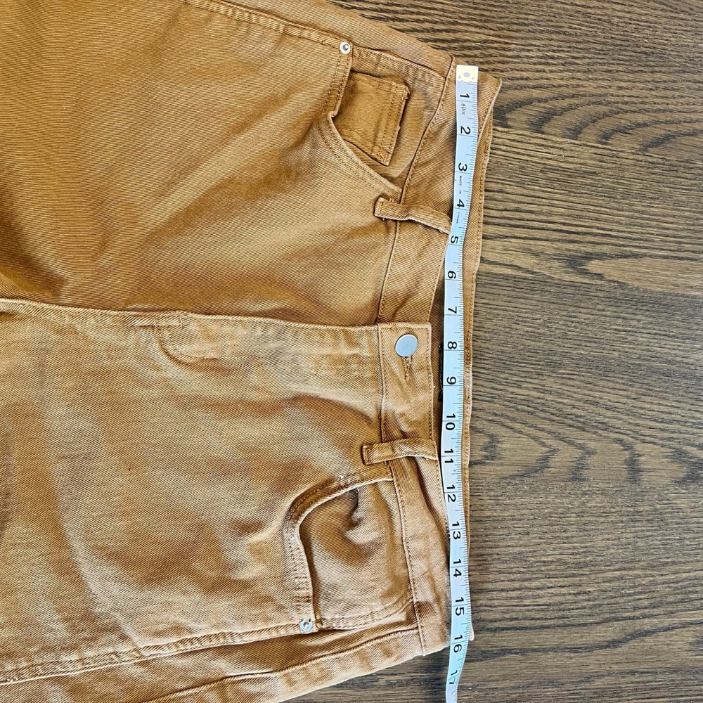 Flamingals Wide Leg Pants Cotton Twill Tobacco Brown High Rise XL Gorpcore - Picture 5 of 8